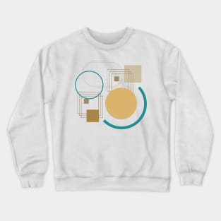 Geometric beige abstract golden mid century Crewneck Sweatshirt